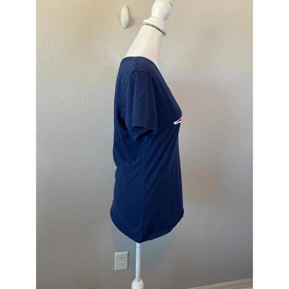 Fanatics NFL NE Patriots VNeck Short Sleeve TShirt Blue Size Small - Picture 2 of 7
